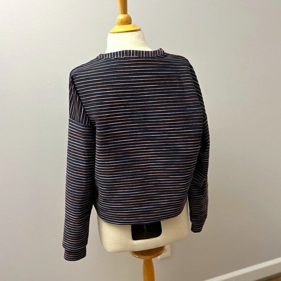 Lanston Sport Ribbed Striped Sweatshirt Sz L - Picture 3 of 13